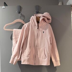 Ralph Lauren Soft Pink Hooded Zip Jacket for Kids